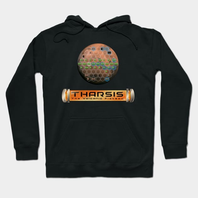 Terraforming Mars: Tharsis Map Hoodie by Terraforming Guild